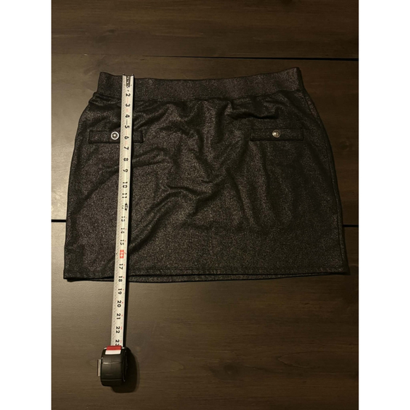 Michael Kors Women's Shimmer Winter Fall Skirt SZ XL Midnight BLACK - Picture 10 of 15